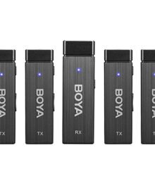 BOYA BY-W4 Ultracompact 4-Person Wireless Microphone System for Cameras and Smartphones (2.4 GHz)