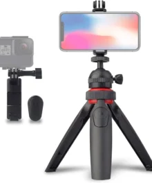 LENSGO L322 Mini Tripod Camera Holder, Desktop Compact DSLR Table Stand, for Cell Mobile Phone GoPro iPhone