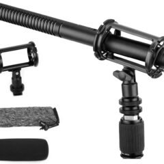 BOYA XLR Microphone BY-BM6060 Super-Cardioid Shotgun Condenser Microphone with 24 48V Phantom Power for Camera Film Interview ENG/EFP Outdoor Recording