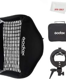 GODOX Bowen Mount S-Type Bracket, S-Type 50x50cm 20" * 20" Folding Storage softbox with Honeycomb Grid + Carry Bag for Outdoor Shooting Creative Shooting(S-Type 50X50)