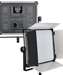 Idobol E-1080 Bi Color 1007 LED Photography Light Panel with 2.4G Wireless Remote Control and Barndoors, Dimmable Continuous Lighting DMX512 for Photo Studio Video Film, 85W 7000 Lumen 3200K-5600K