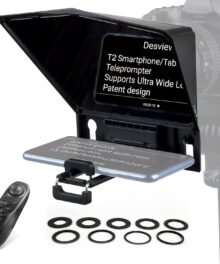 Desview T2 Teleprompter for Smartphone Tablet DSLR Camera Phone Video Recording for Tablet Smartphone iPad up to 8 inch