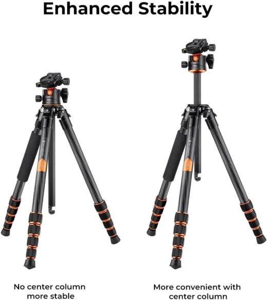 K&F Concept 62-inch Carbon Fiber Camera A255C2+BH-36L