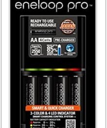 Panasonic eneloop Pro Rechargeable AA Ni-MH Batteries with Charger