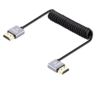 DMI 2.1 Coiled Cable Full to Full 30cm to 60cm 90° Right Angle (8K@60Hz / 4K@120Hz)