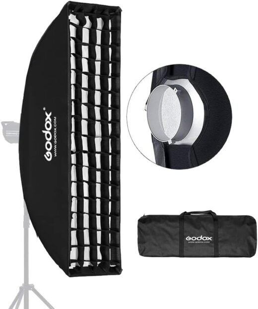 Godox 22x90cm 9"x 35" Grid Softbox Strip Softbox Strip Box