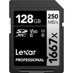 Lexar 128GB Professional 1667x UHS-II SDXC Memory Card 250MB/s  SD