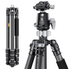 68''/1.7m Carbon Fiber Tripod Professional Camera Tripod Capacity 16KG/35.2lbs with 36mm Metal Ball Head Load X284C4+BH-36 KF 09.117