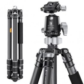 68''/1.7m Carbon Fiber Tripod Professional Camera Tripod Capacity 16KG/35.2lbs with 36mm Metal Ball Head Load X284C4+BH-36 KF 09.117