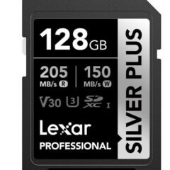 Lexar 128GB Professional Silver Plus UHS-I SDXC Memory Card 255mbs
