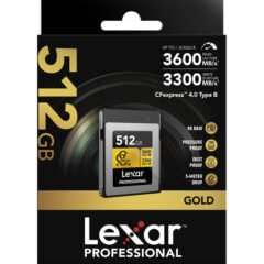 Lexar 512GB Professional GOLD CFexpress 4.0 Type B Memory Card
