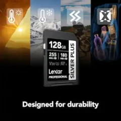 Alternative view of Lexar 128GB Professional Silver Plus UHS-I SDXC Memory Card 255mbs