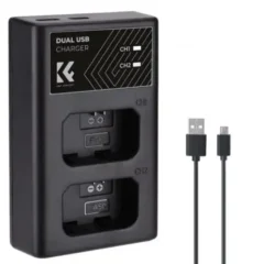 Alternative view of K&F Concept NP-FW50 Dual Slot Quick Charger